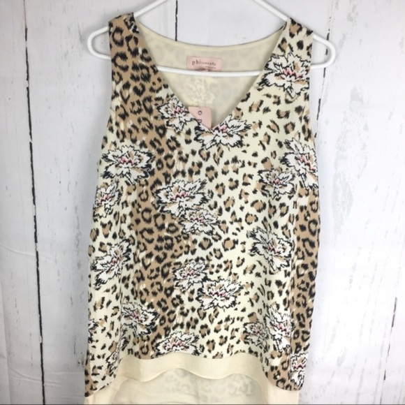Philosophy Tops - NWT Philosophy Leopard Flower Tank Top